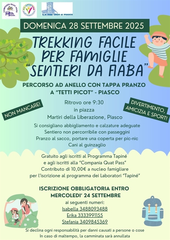 “Sentieri da Fiaba”: Una Domenica di Trekking per Tutta la Famiglia